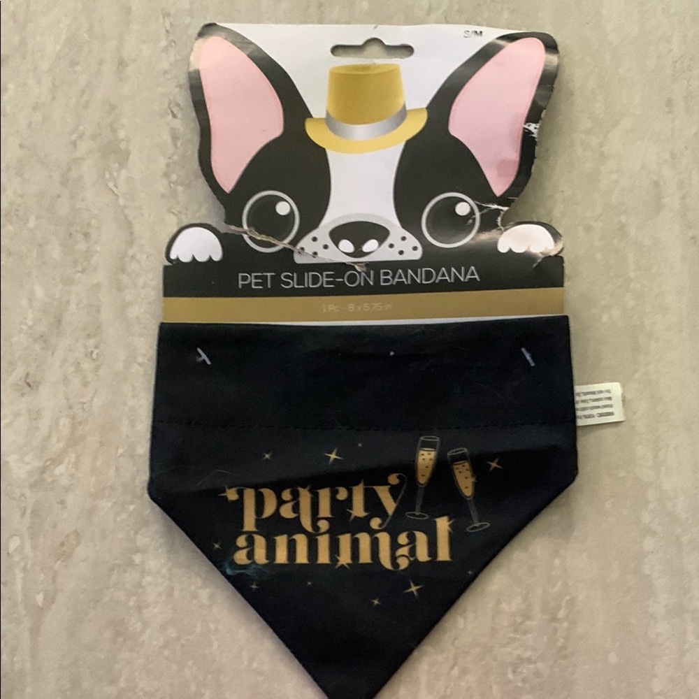 Black Pet Slide-On Bandana